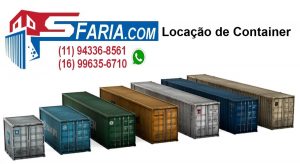 Locação de Container Escritório Locação de Container Depósito Locação de Container Almoxarifado