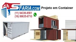 Projeto em Container DRY Projeto em Container HC high cube Projeto em Container REEFER